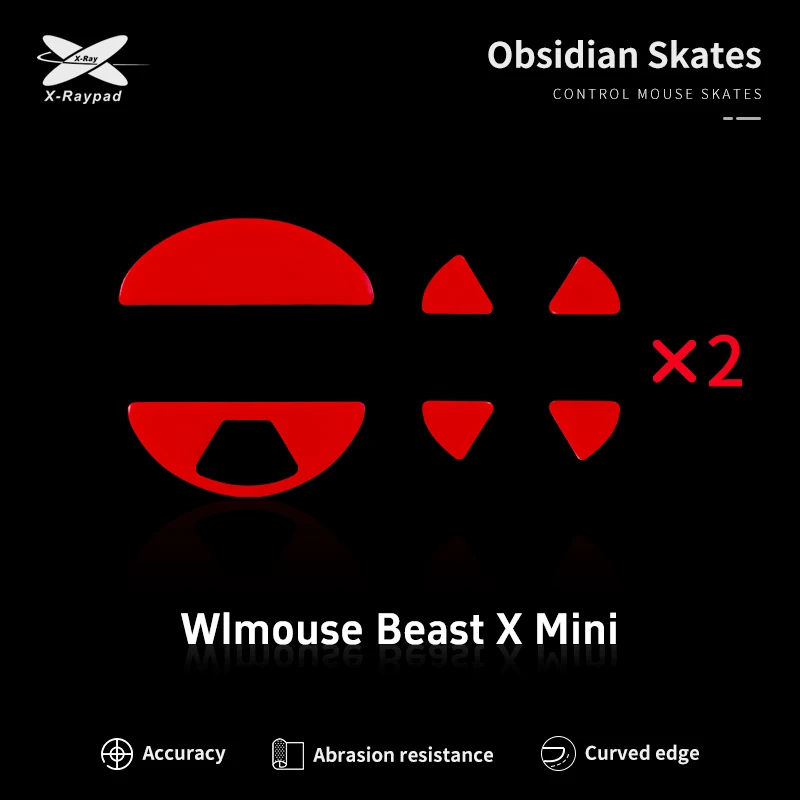 X-Raypad زلاجات سبج لماوس الألعاب اللاسلكي الصغير BEAST X - WLmouse PTFE BEAST X Mini Mice Glide Feet Esports X-raypad