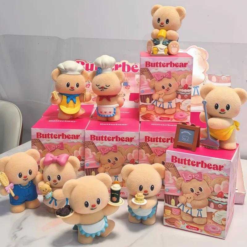 

Playful Butter Bear Baking Workshop Series Blind Box Cute Cartoon Desktop Decoration Model Doll Surprise Christmas Birthday Gift