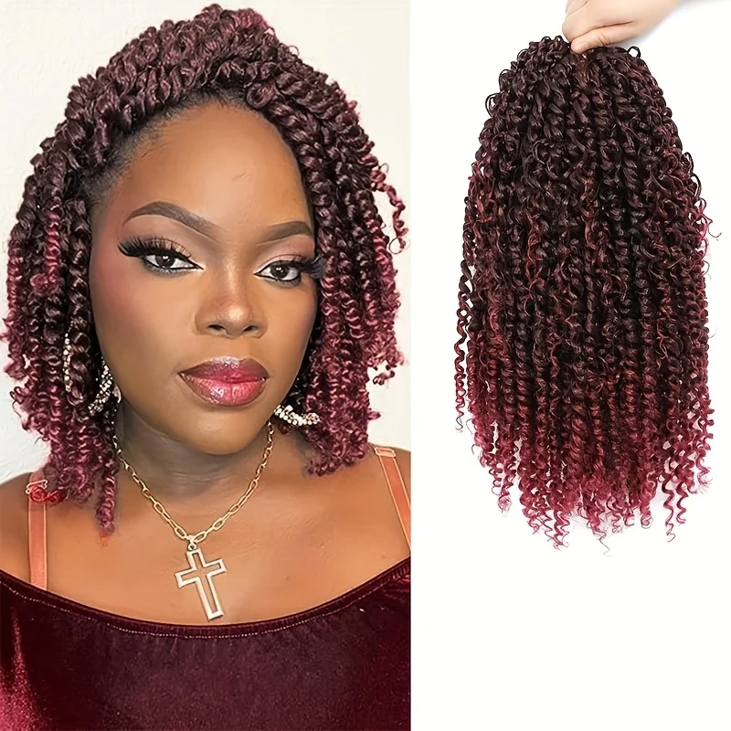 Синтетические волосы Boho Passion Twist Вязание крючком Волосы Passion Twist Волосы Предварительно закрученные в петлю Goddess Вязание крючком Скручивания Богемные вязанные крючком косы с