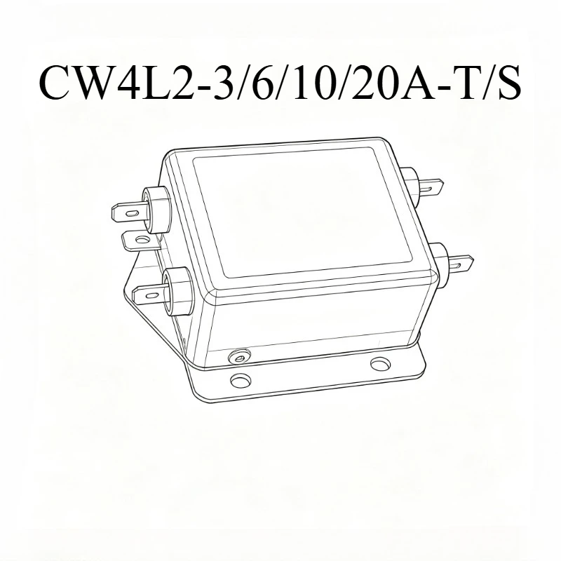 Single-phase two-stage AC power filter CW4L2-3/6/10/20A-T/S CW4L2-20A- AC single-phase CW4-3A-T 6A 10A 20A power supply filter
