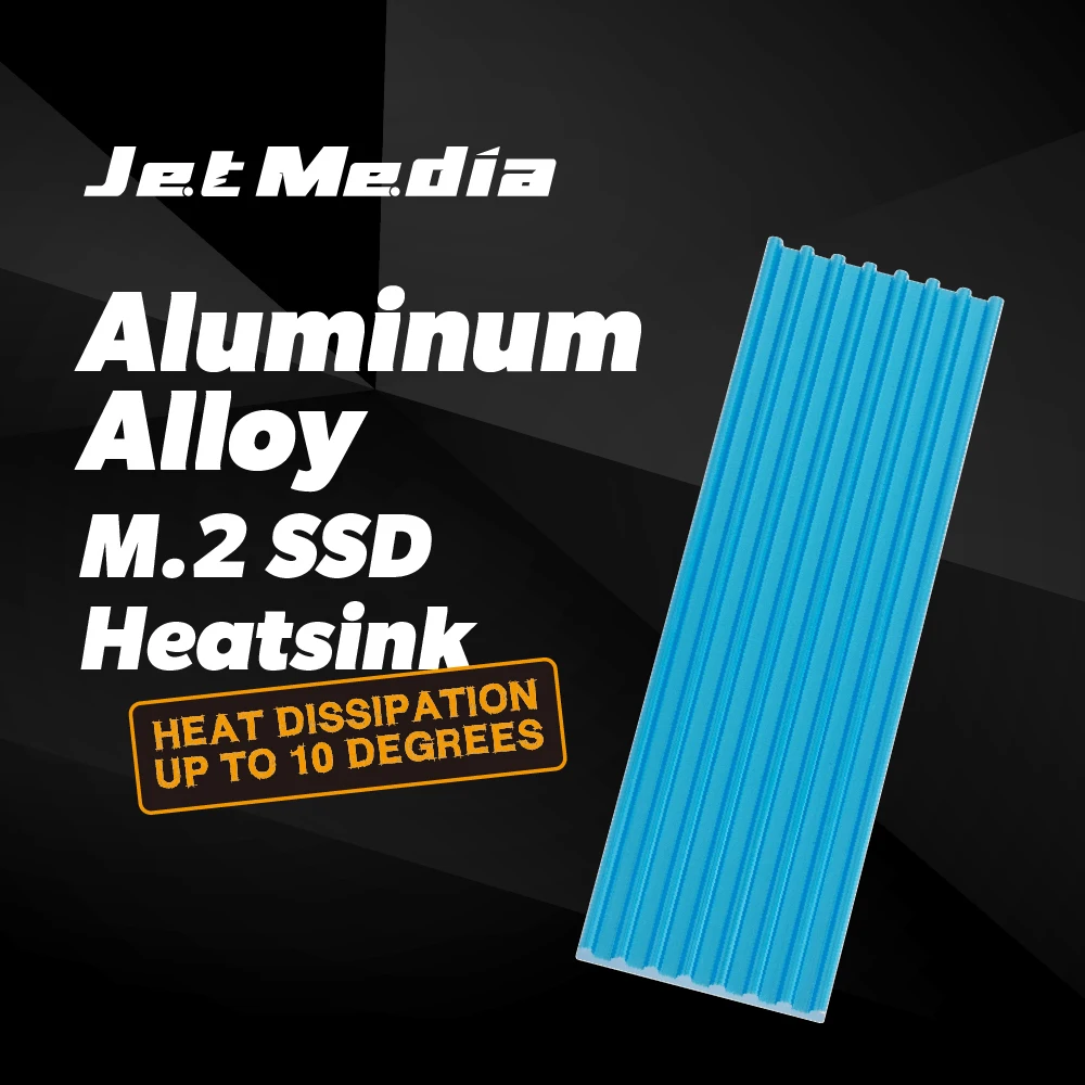 Jetmedia JM-HS02อะลูมินัมอัลลอย M.2ฮีทซิงค์ SSD กระจายความร้อนสูงติดตั้งอย่างรวดเร็ว