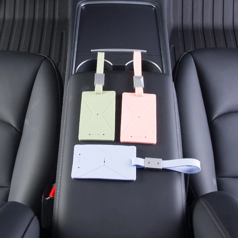 Tarjetero de silicona para Tesla, funda protectora para llave de coche modelo 3, modelo Y