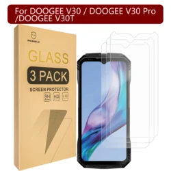 Mr.Shield [3-Pack] Screen Protector For DOOGEE V30 / DOOGEE V30 Pro / DOOGEE V30T  [Tempered Glass]