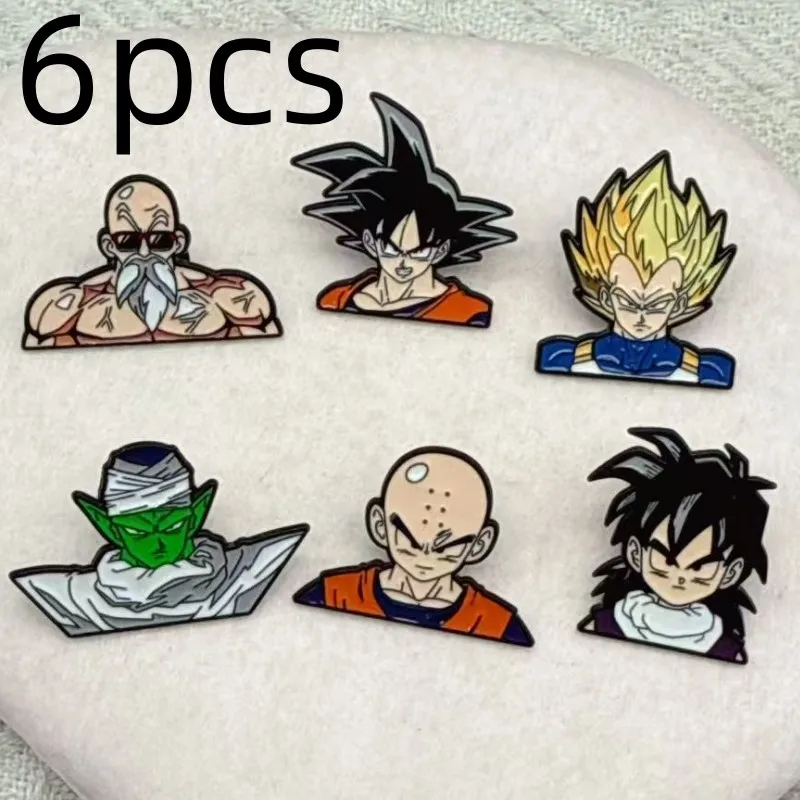 6Pcs Lustige Anime Brosche Mode Emaille Pin Metall Abzeichen Schmuck Kleidung Rucksack Zubehör Geschenk Für Freunde