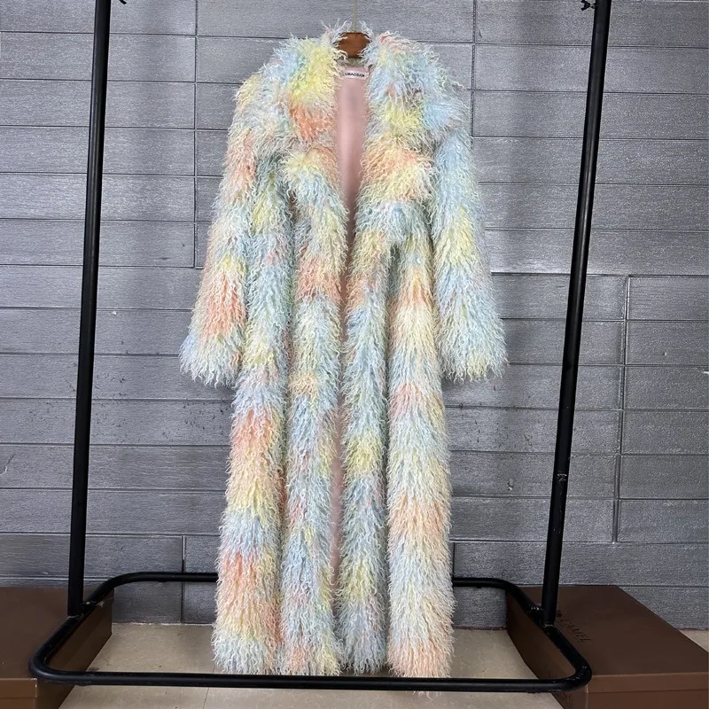 

Women's Imitation Fur Extended Suit Collar Winter Women's Coat Temperament Commuting Color Imitation Tokatan Wool Fluffy Coat