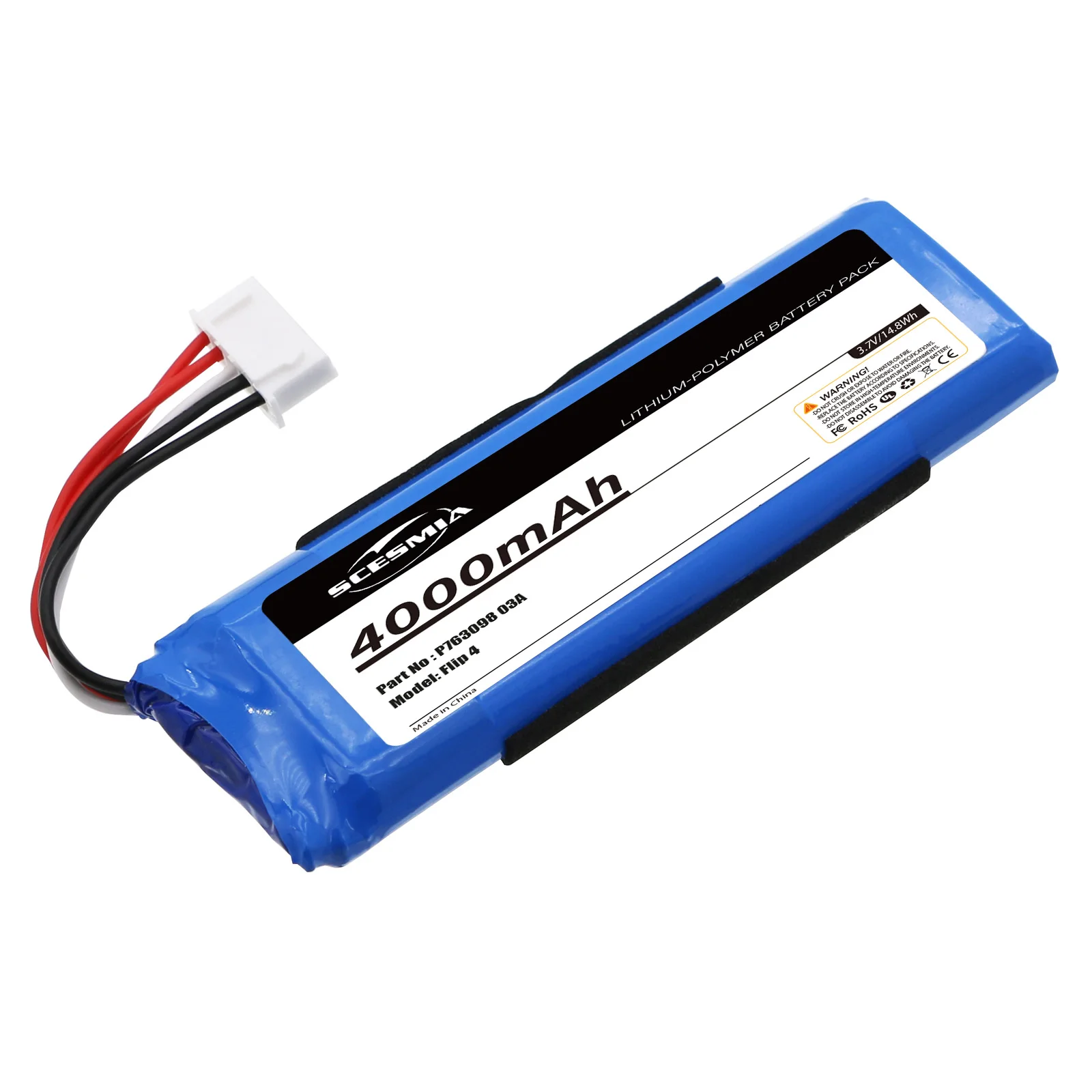 Speaker 4000mAh Battery for JBL Flip 4 Flip 4 Special Edition GSP872693 01 GSP872693 03A P763098 03A view 2