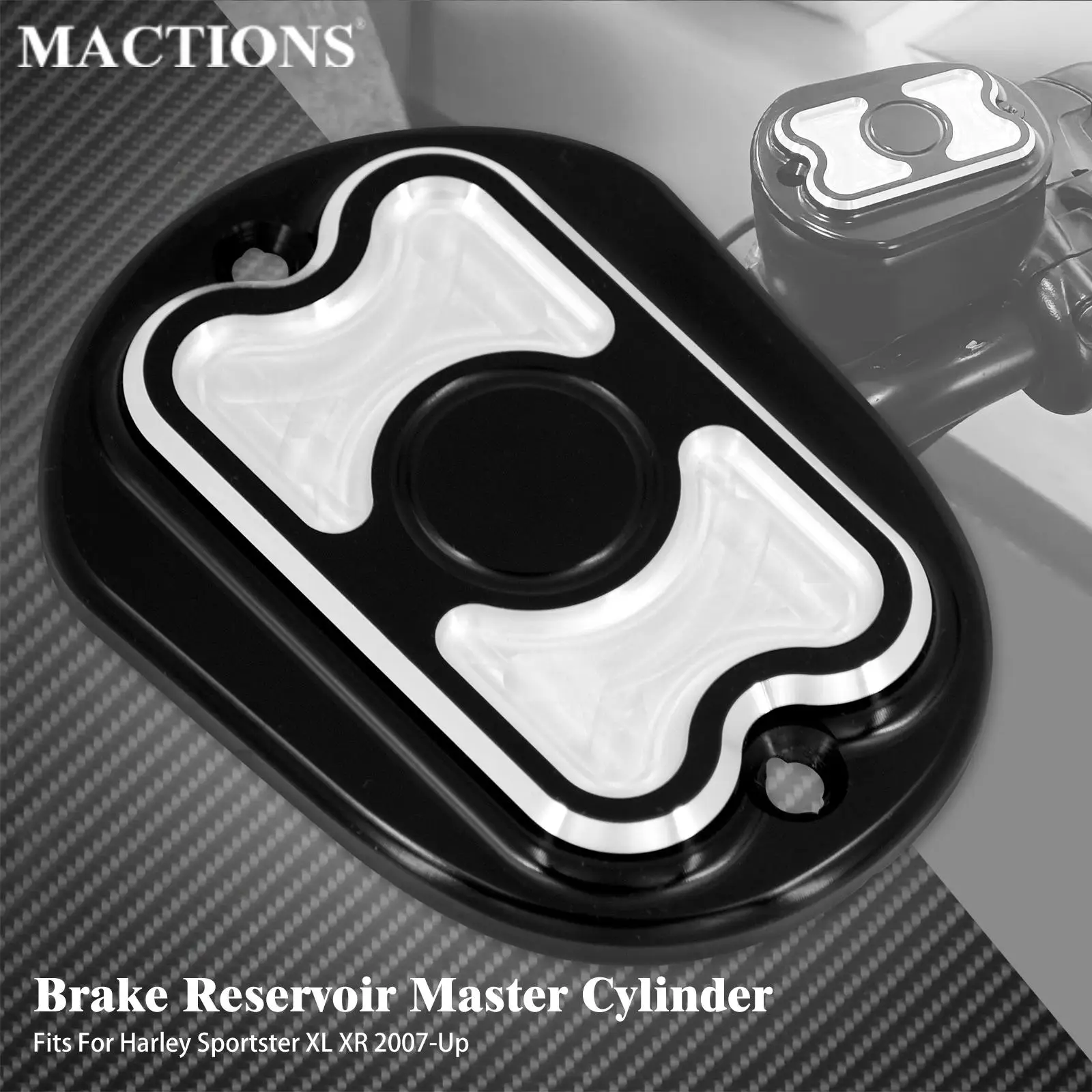 

Motorcycle Front Brake Reservoir Master Cylinder Cover For Sportster XL883 Iron XL1200 Nightster Forty-Eight 2010-14 Aluminium