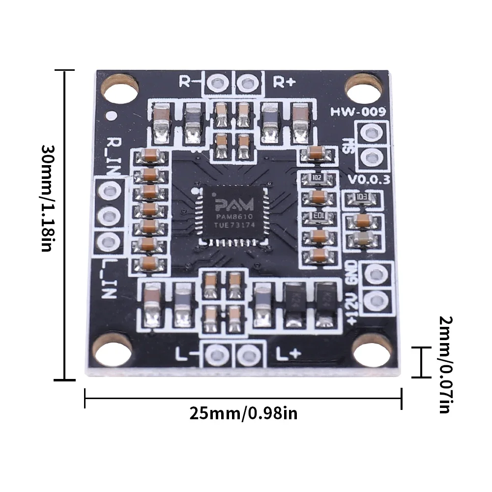 1-10PCS PAM8610 Amplifier Board 2x15W 2.0 Channel DC 7-15V Class D Dual Channel Mini Stereo Voice Sound Amplifier Modules