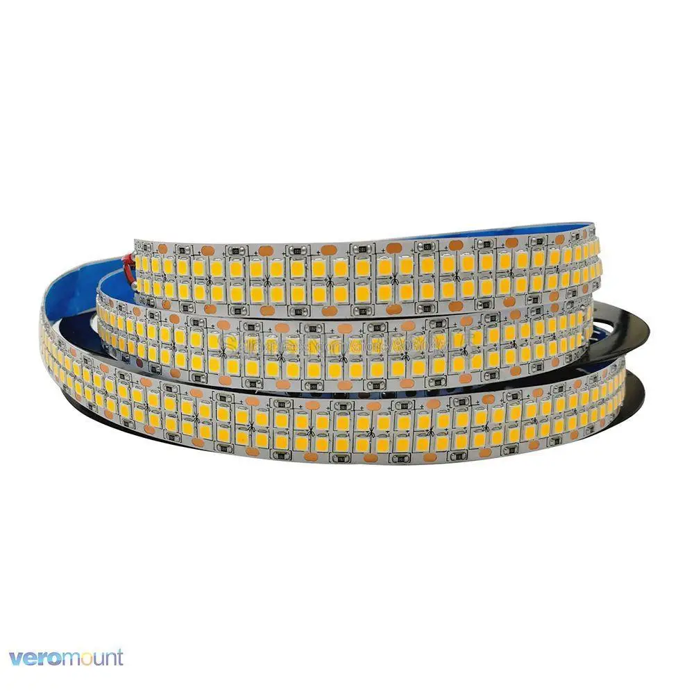 Imagem -05 - Dupla Linha Led Strip Lights Flexível Smd Tape Rope Cool And Warm White Não Impermeável 240leds 480leds 24v dc 2835 4000k 5m 12v 24v Ip20