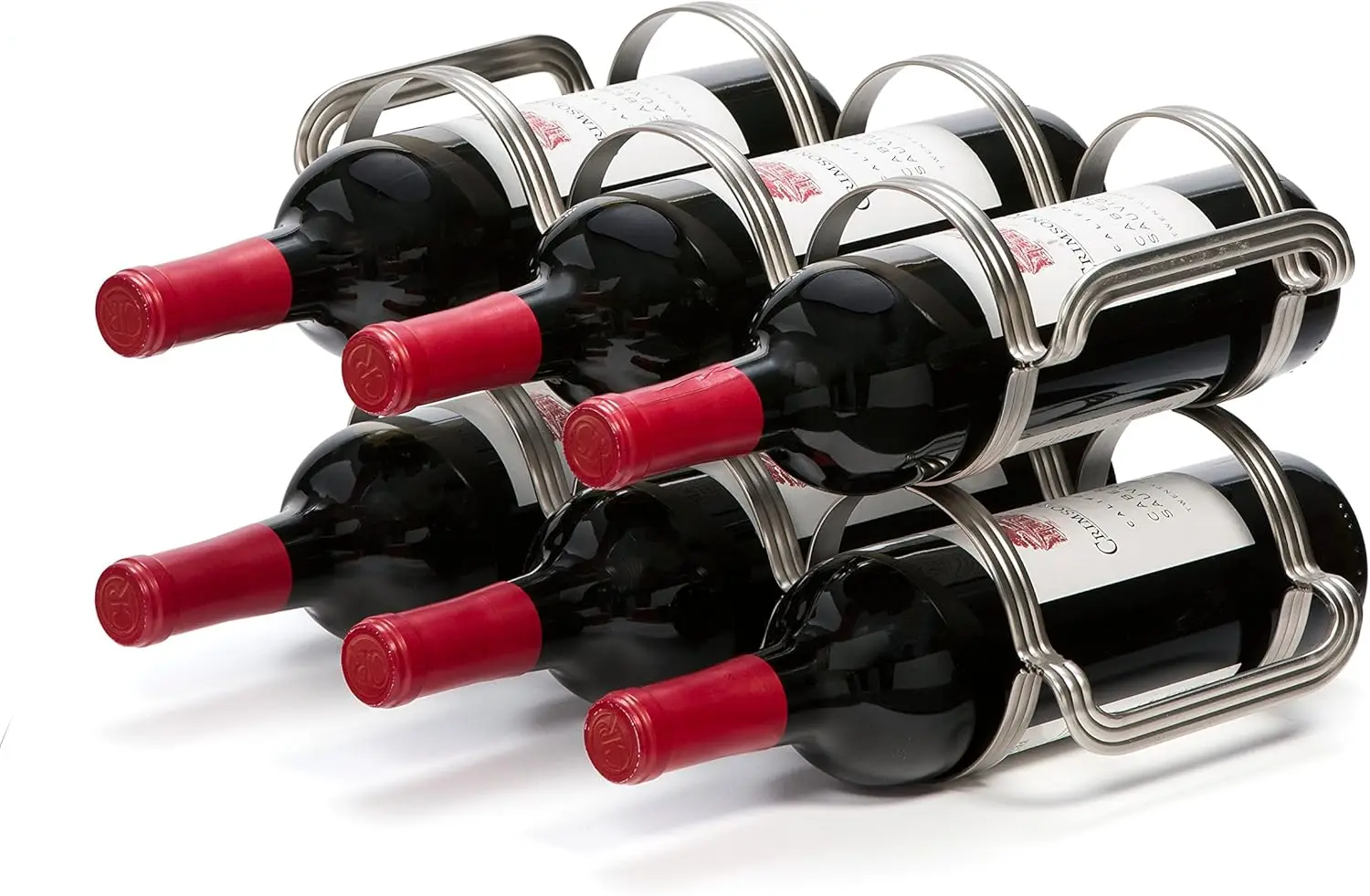 

6 Bottle Counter-top - Storage Organizer for Kitchen Countertops, Pantry, Fridge - ( lver)