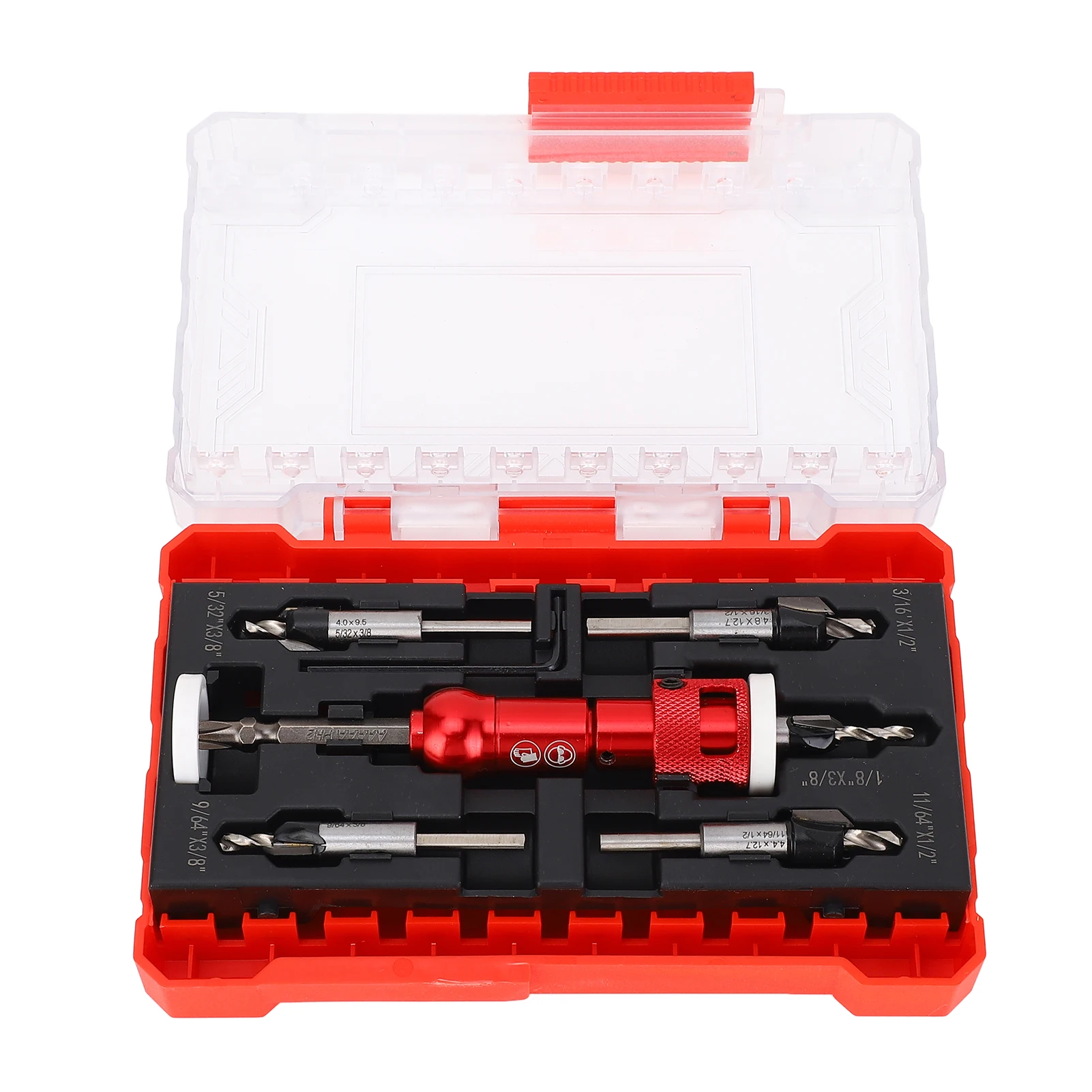 

Countersink Drill Bit Set for Wood with Adjustable Depth Stop 82 Degree Carbide Tipped Screw Hole Set Screw Hole Set