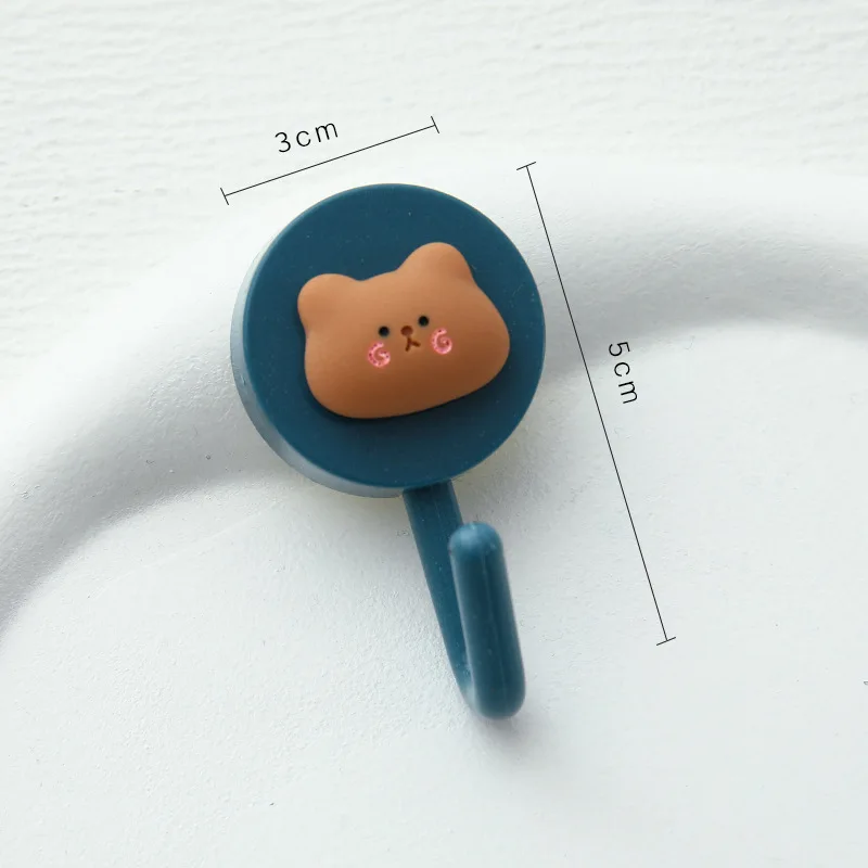 Cute creative non-punching non-trace adhesive Dormitory bedroom bathroom kitchen door behind the wall beautiful adhesive hook