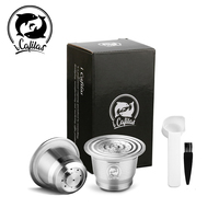 ICafilas Reusable Coffee Capsule for Nespresso Stainless Steel Refillable Filters Espresso for Essence Nespresso Capsule