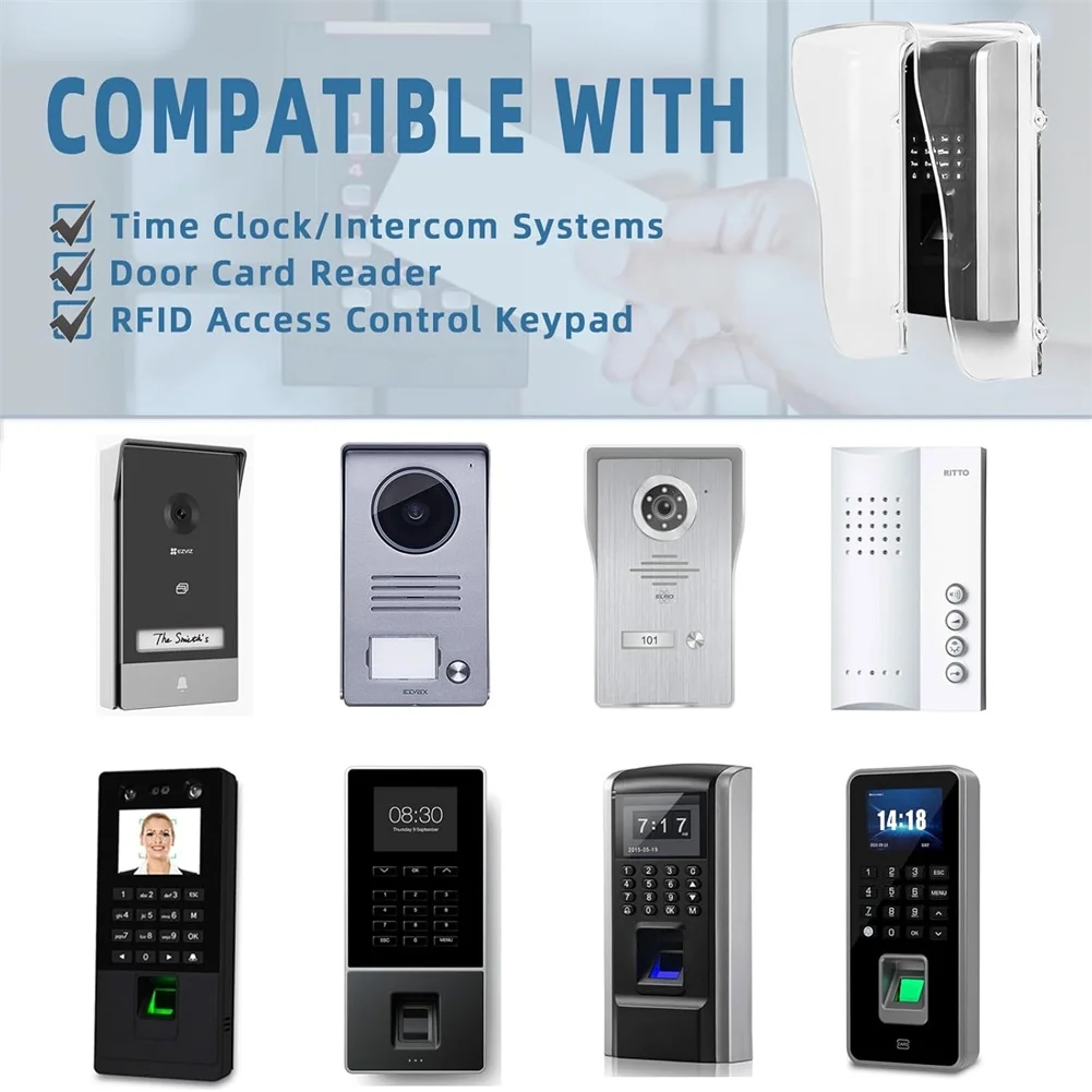 Door Bell Cover for Intercom and Control Devices Made of PC Material Weatherproof for Rain Dust and Sun Exposure