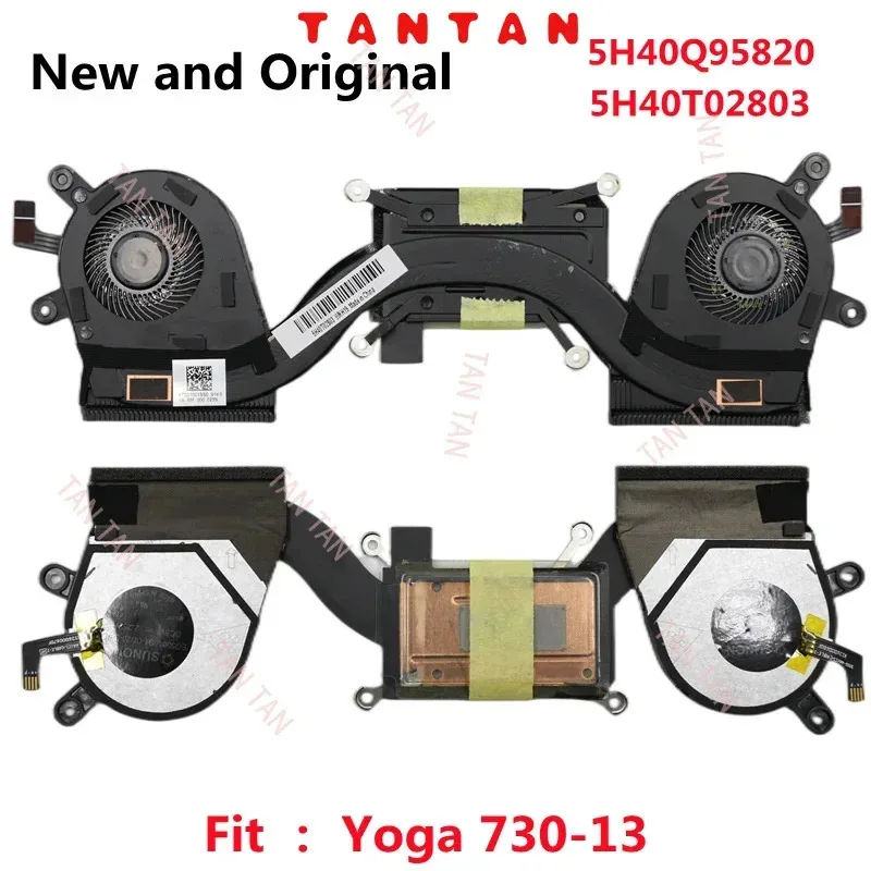 

New Original CPU Cooling Fan Cooler Heatsink For Lenovo 730-13IWL Yoga 730-13IKB Laptop 5H40T02803 5H40Q95820 TAN