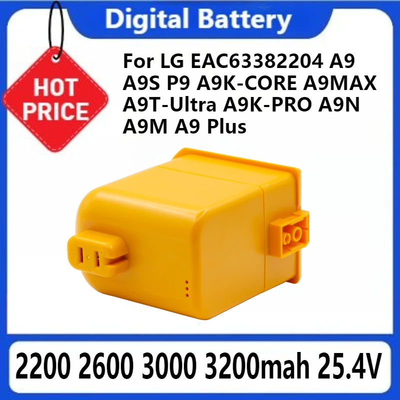 

Replacement Battery Compatied For LG EAC63382204 A9 A9S P9 A9K-CORE A9MAX A9T-Ultra A9K-PRO A9N A9M A9 Plus 25.4V 3200mAh