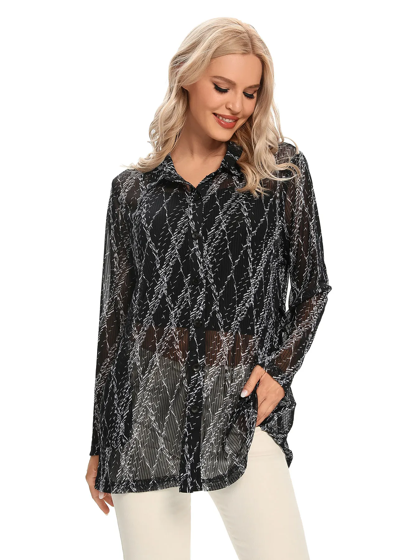 

Женская тканая модная повседневная рубашка на весну и осень