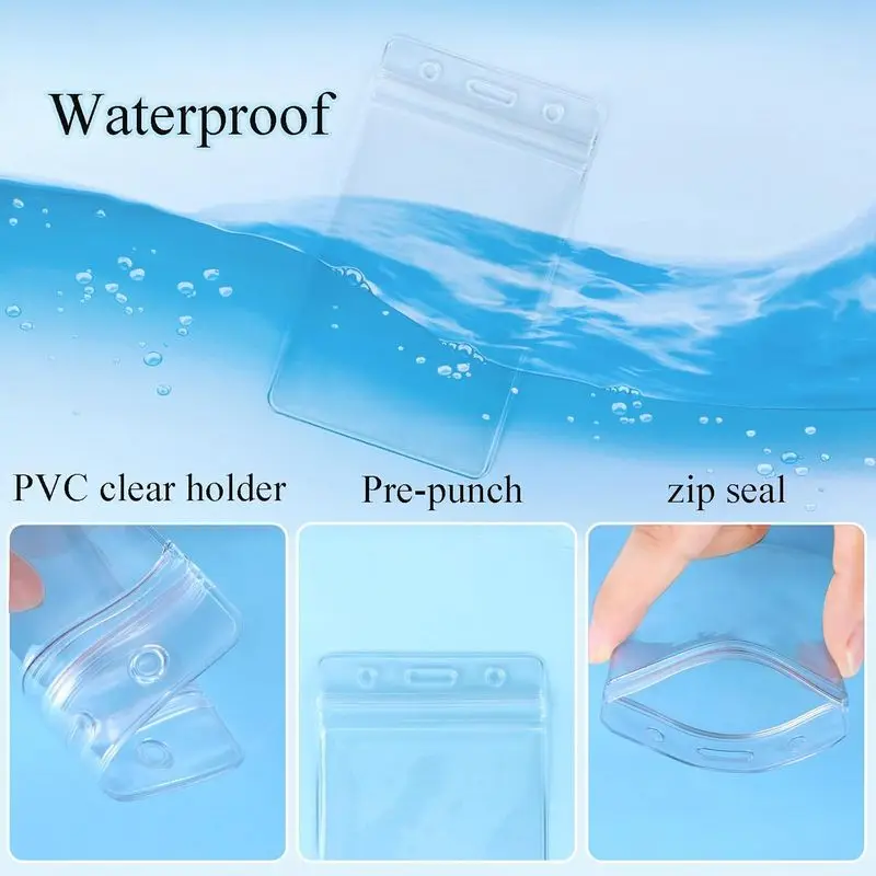 100Transparent Plastic Vertical Name Badge Holder，Suitable for card size，BatchIDCard clamp、Name Badge Holder、Name Card Holder、Ba