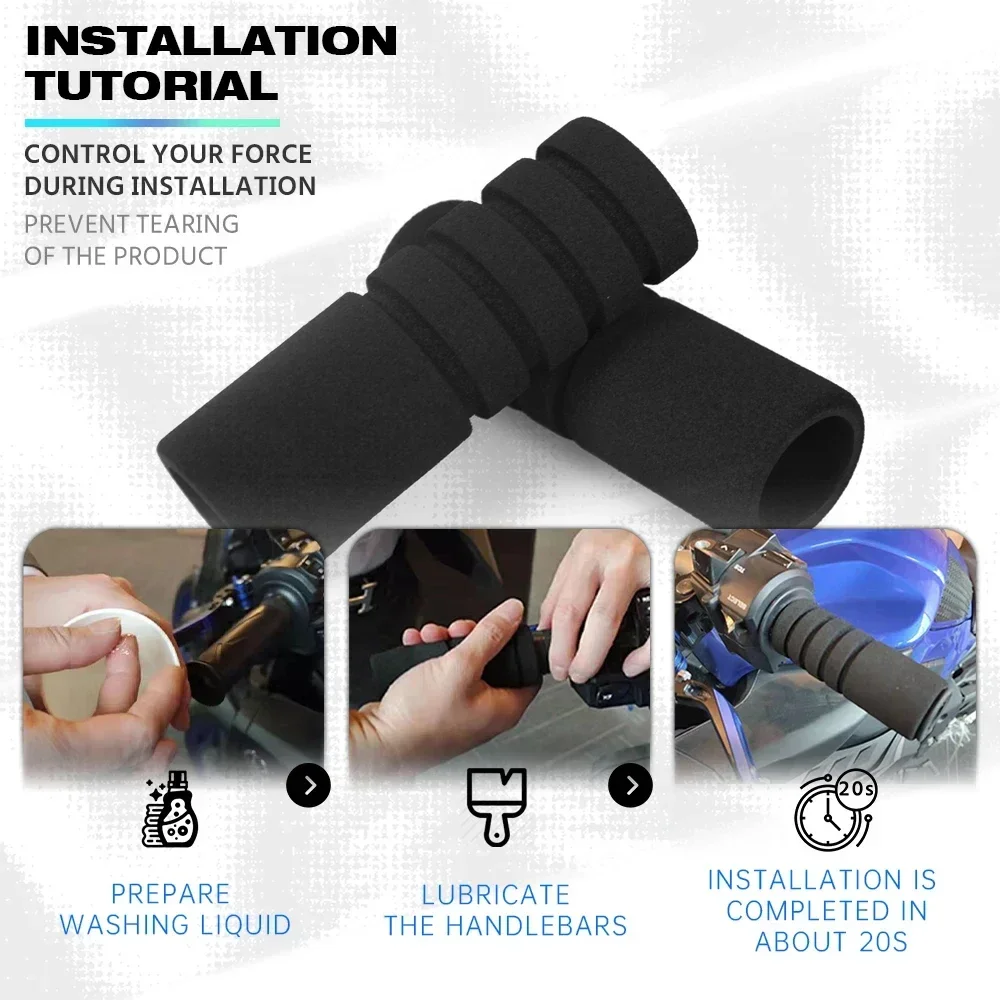Cubierta Universal para manillar de motocicleta, empuñaduras de espuma, guantes de esponja, cubierta de palanca, antivibración, antideslizante, para Motocross, 22mm
