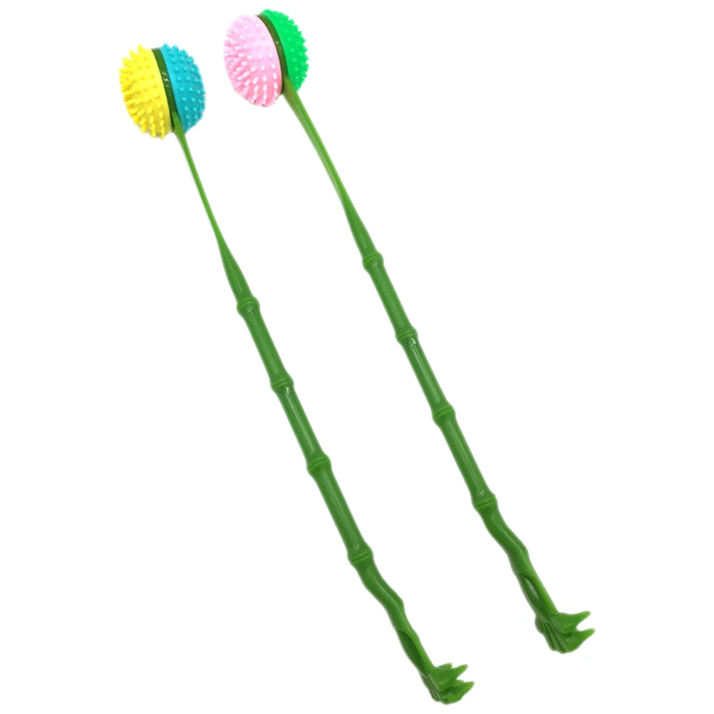 2 Pcs Massage Hammer Body Massager Long Handle Back Scratcher Portable Scraper Man