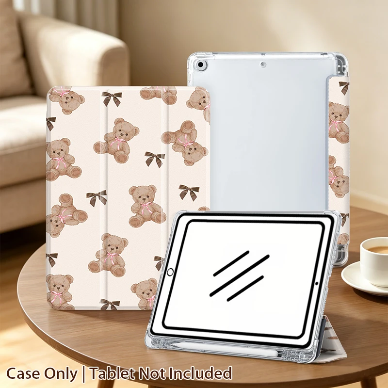 1PC Tri-Fold Shockproof Case for iPad 9/8/7 10.2, Air 10.9/Pro 11, Mini 6/7, iPad 10/11th, Air 4/5/6/7, Pencil Holder