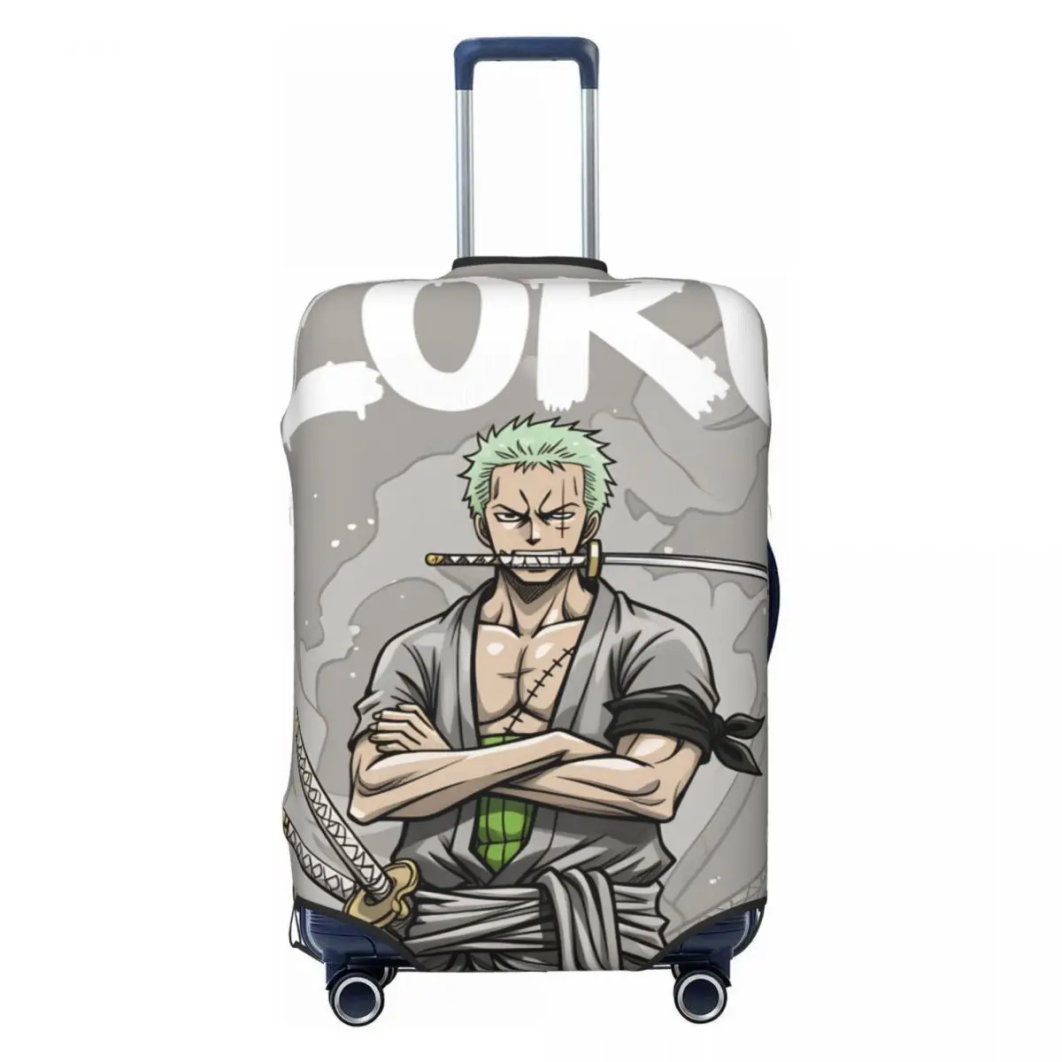 Custom Zoro O-One P-Piece Travel Luggage Cover Elastic Funny Adventure Anime Comic Suitcase Cover Protector Fit 18-32 Inch