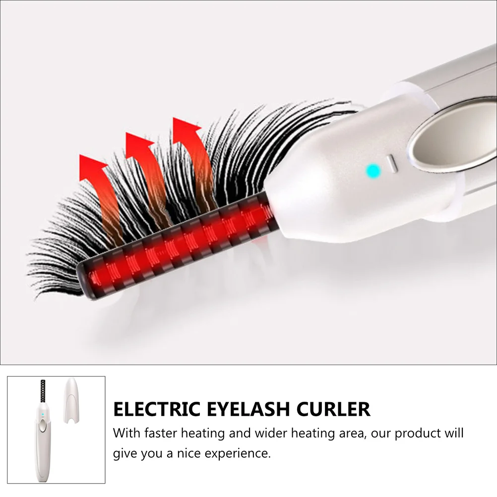 Recourbe-cils électrique Portable, chauffage rapide, conception de tête de brosse humanisée, sûre pour la peau et les cils