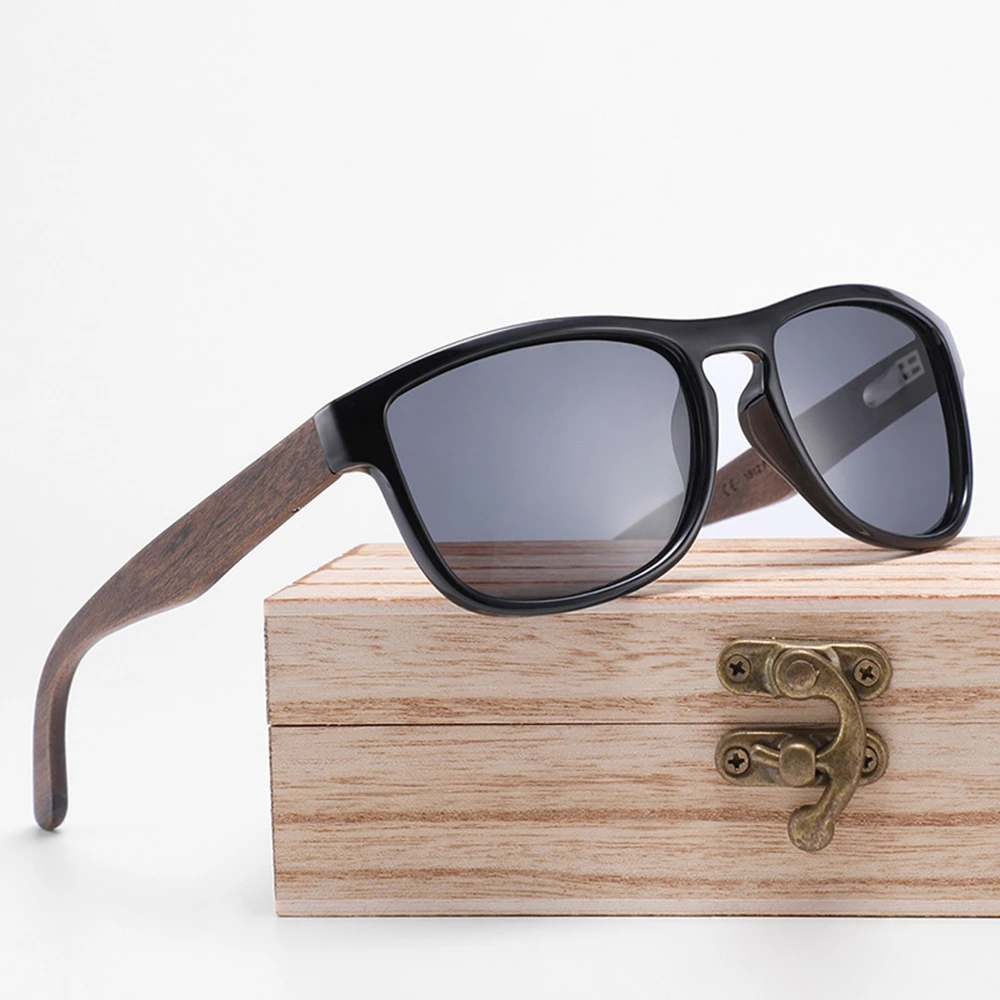 ShinyCoCo Luxusmarke Damen Herren Brille Klassische Bambusholz Sonnenbrille für UV200 300 400 Schutz beim Reisen und Fahren