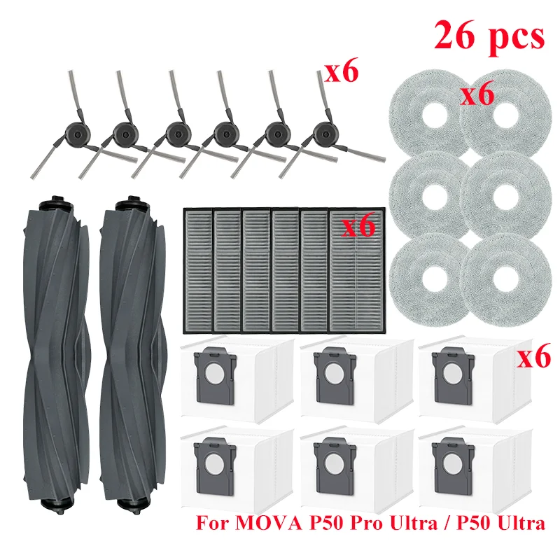 Spare Parts FOR MOVA P50 Pro Ultra /P50 Ultra Robot Vacuum Cleaner