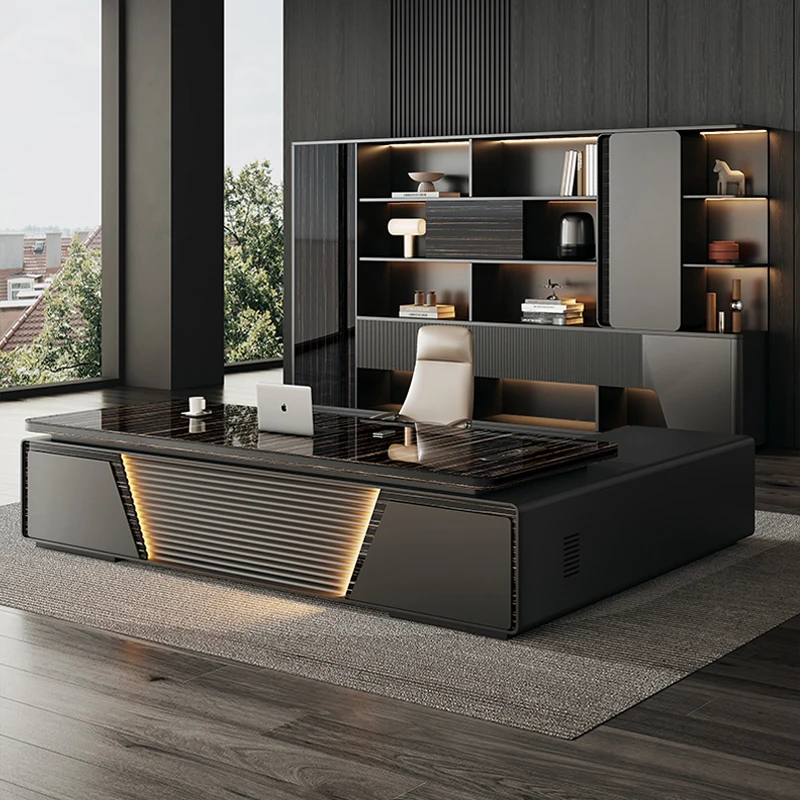 Office Computer Desk Chair Combination President Manager Study Standing L Shaped Boss Desks Bedroom Modern Writing Furniture