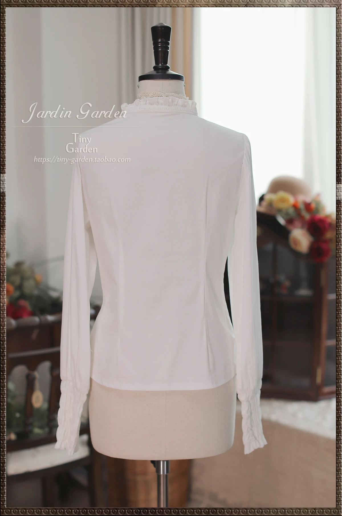 Camisa Original Lolita para chica y Mujer, camisas clásicas de manga con pierna de cordero y cuello levantado, camisas de manga larga OP, novedad de primavera 2025, Top para Mujer