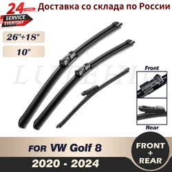 Wiper Front & Rear Wiper Blades Set For VW Golf 8 2020 - 2024 2021 2022 2023 Windshield Windscreen Window 26