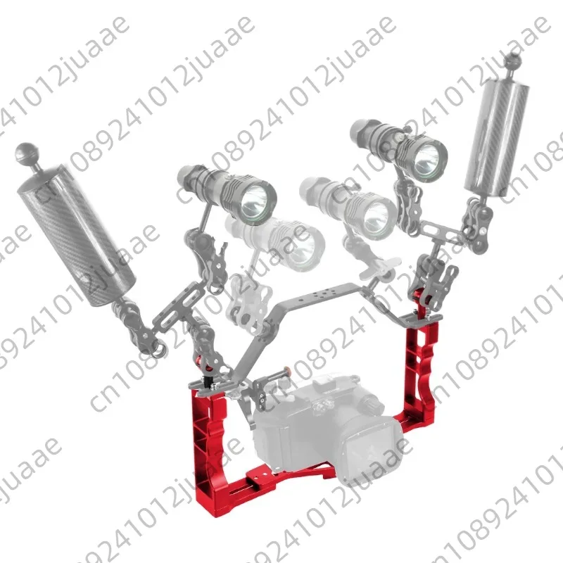 Aluminum Alloy Two Handed Diving Bracket DSLR Micro Single Motion Camera Adjustable Two Handed Bracket
