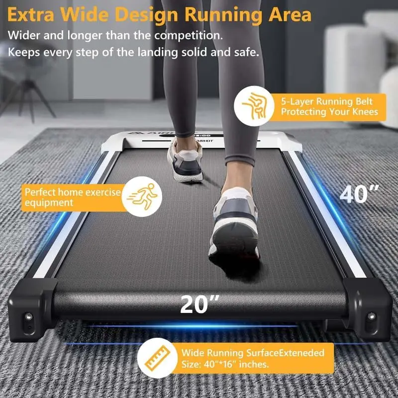 Tapis roulant sotto la scrivania, tappetino da passeggio 2 in 1 per camminare e fare Jogging, tapis roulant portatile con cordino telecomandato