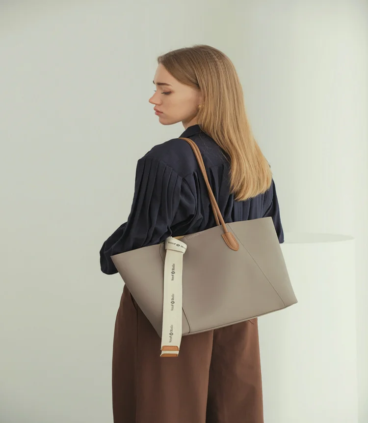 VENOF Women Luxury Bag Large Capacity Female High Quality Soft Leather Commuter Handbag Top Grade Underarm Shopper Bags 2022