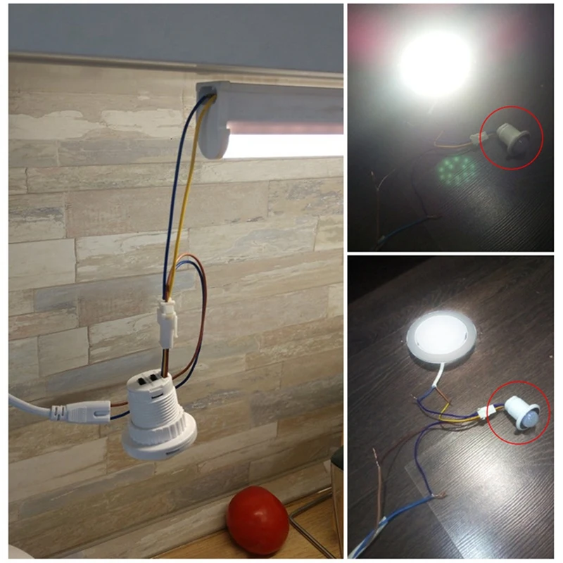 2Pcs Motion Sensor Light Switch Smart Detection Time Delay Adjustable Infrared Induction