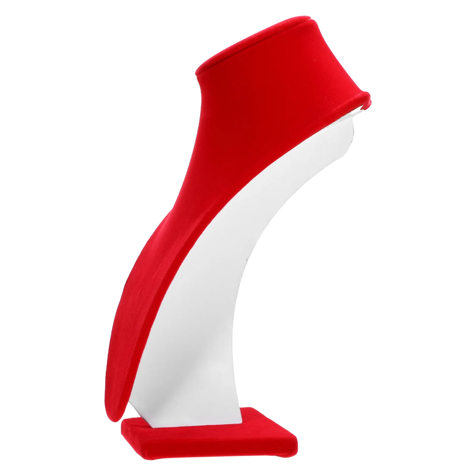 

Jewelry Neck Mold Necklace Stand Jewellery Organizer Display Racks Holder Red Bust Stands Props