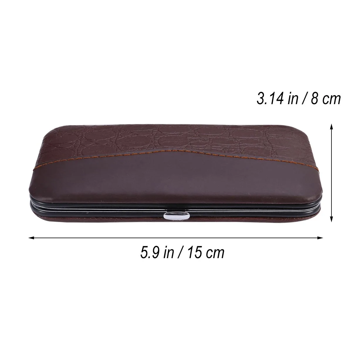 12Pcs Stainless Steel Manicure Pedicure Set Silver Brown PU Bag Tweezers Clippers Files Grooming Kit Nail Care