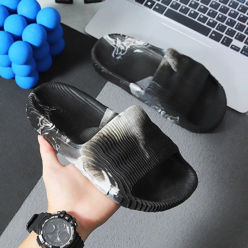 Slippers For Couple Summer Indoor Home Bathroom Anti-Slip Soft Sole Slides Men And Women Fashion Trend Outdoor Sandals