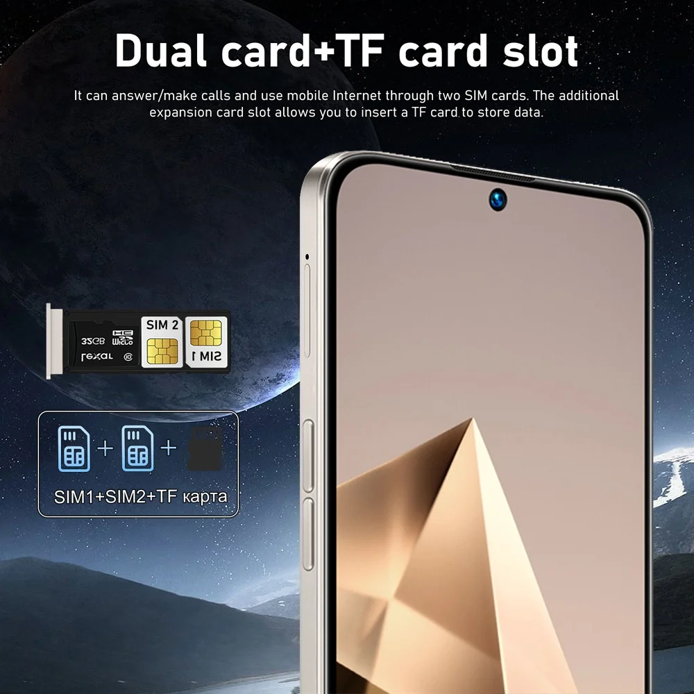 Neues C27 Ultra Smartphone Android 5G 7,3HD 22G+2TB Smart Mobiltelefon Dual-SIM 7800mAh Entsperrtes Handy 48MP Globale Version Telefone – Detail 15