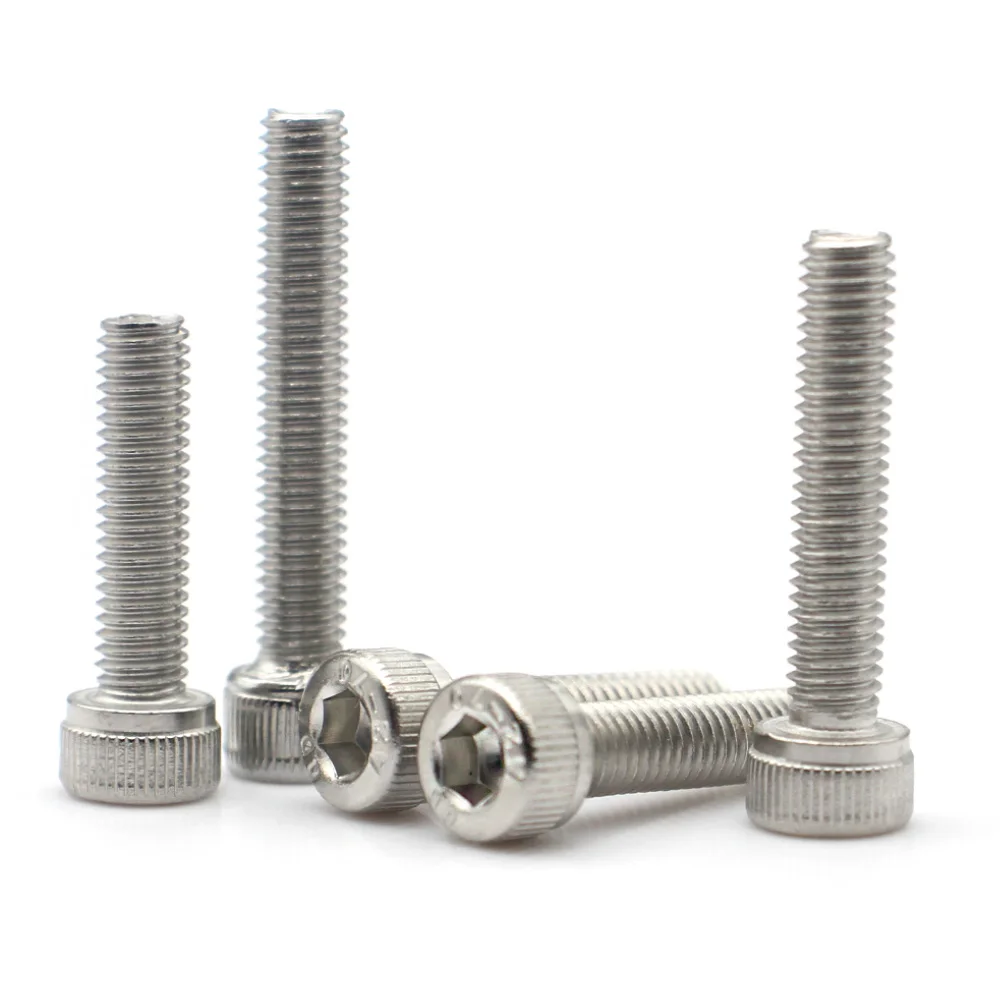 2-50 M1.4 M1.6 M2 M2.5 M3 M4 M5 M6 M8 M10 304 Stainless Steel Hex Socket Cap Screws Cup Bolts Cylindrical Allen Screws
