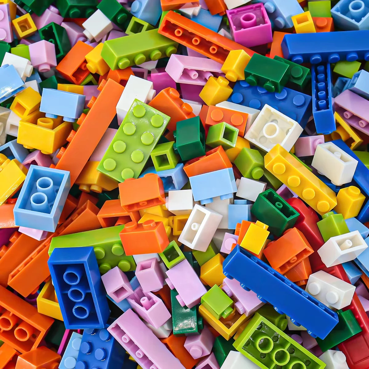 

Bulk colored building blocks, classic building blocks, DIY creative educational assembly toys, compatible with LEGO pellets