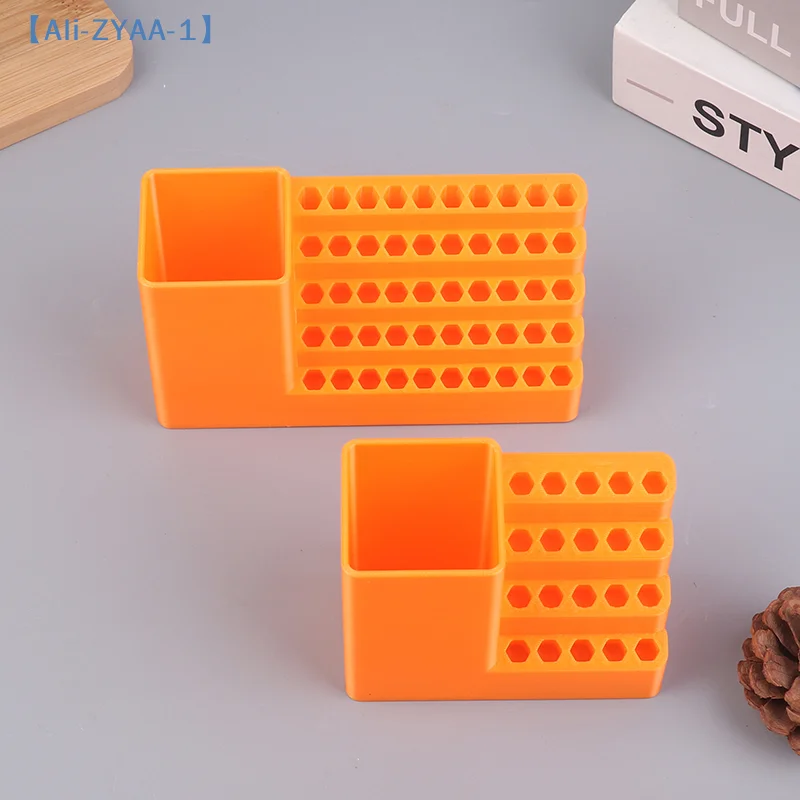 1Pc Drill Holder 20/50 Holes Bit Organiser Screwdriver Head Storage Toolbox Hole Board Screwdriver Stand Hex Shank Organiser