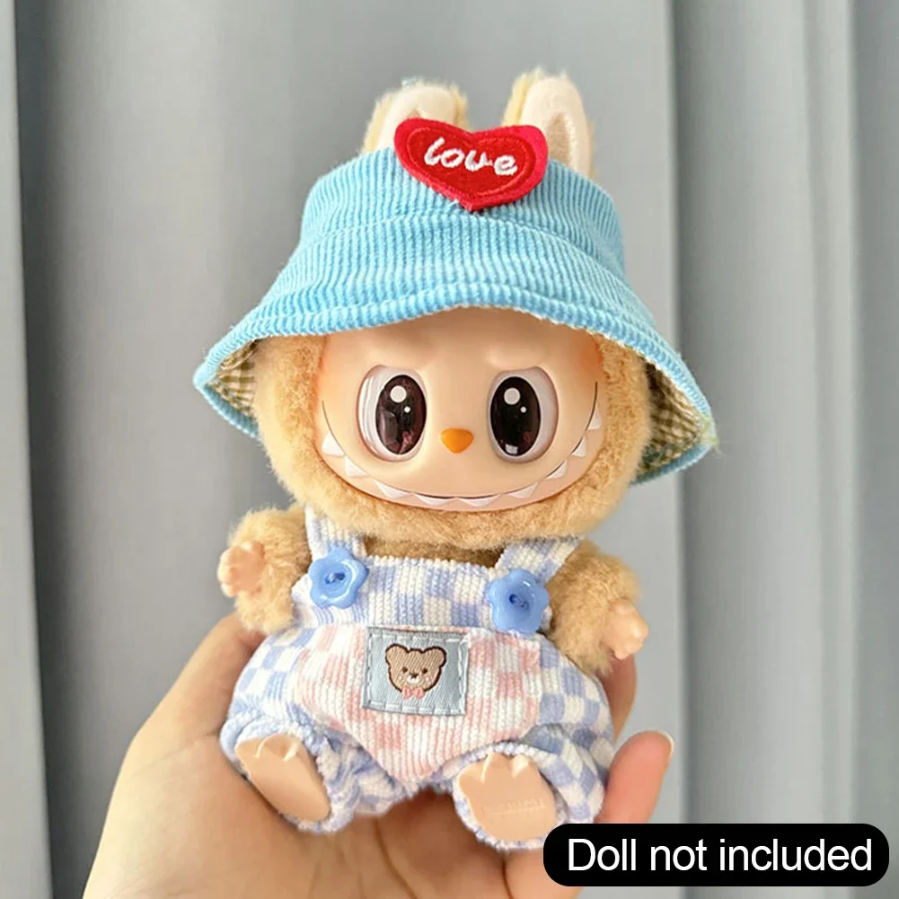 17cm Labubu doll clothing hoodie doll clothing color matching doll accessories cute decoration clothes