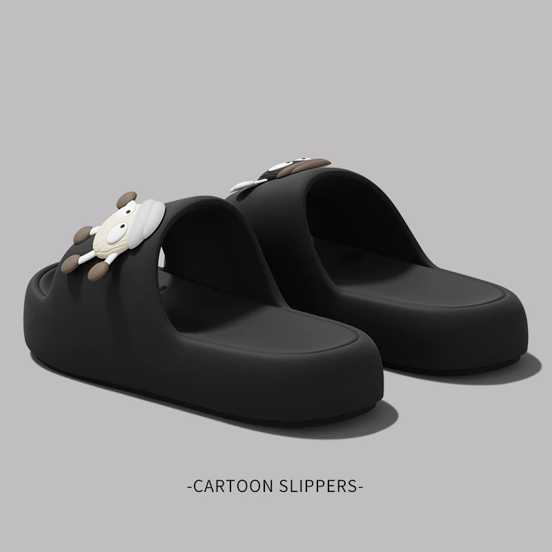Lovely Cartoon Platform Slippers Women Summer Lightweight Outdoor Non Slip Beach Flip Flops Woman Cute Eva Soft Sole Home Slides view 4