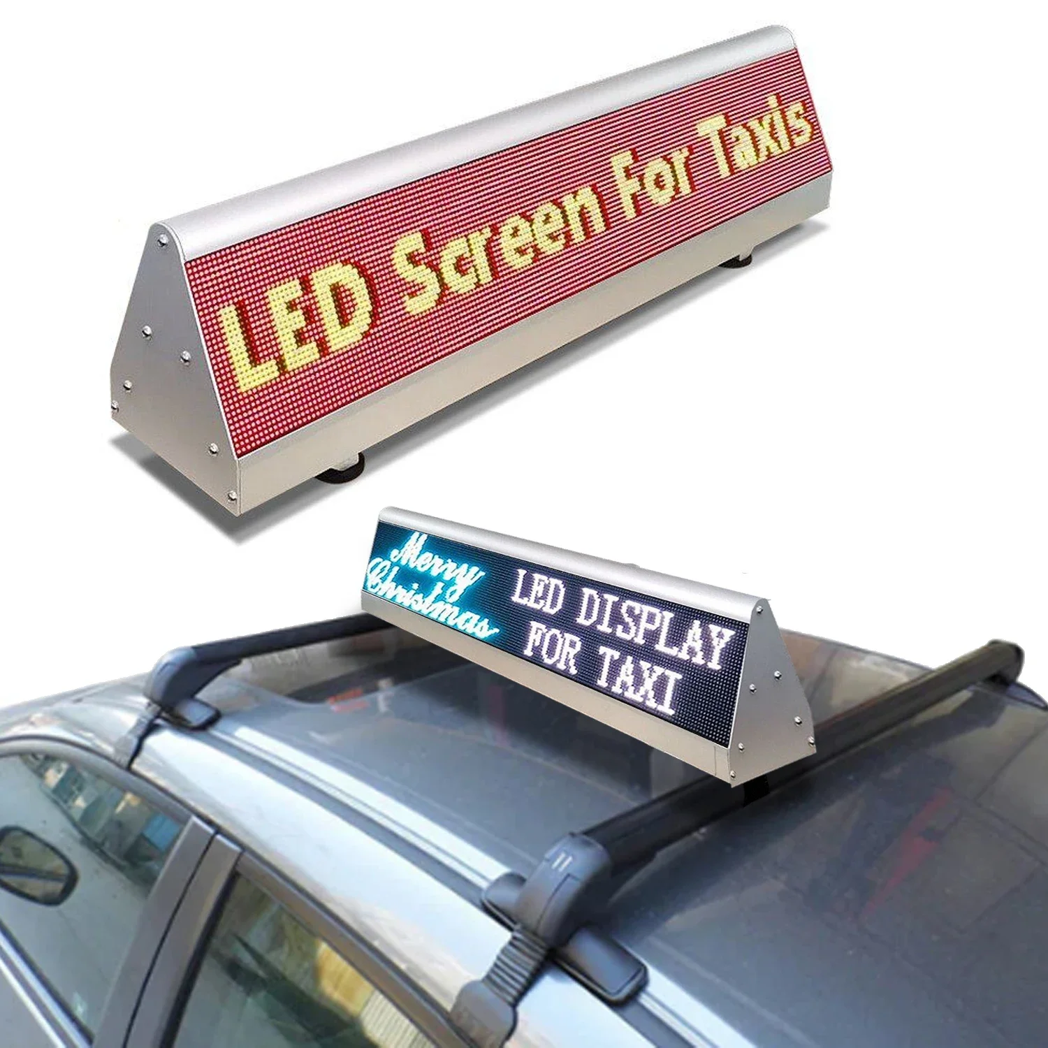 

BOTAI Leadleds Full Color Double Sided Car LED Display Mobile Digital Billboard Wireless Advertising Taxi Roof Video Screen Sign