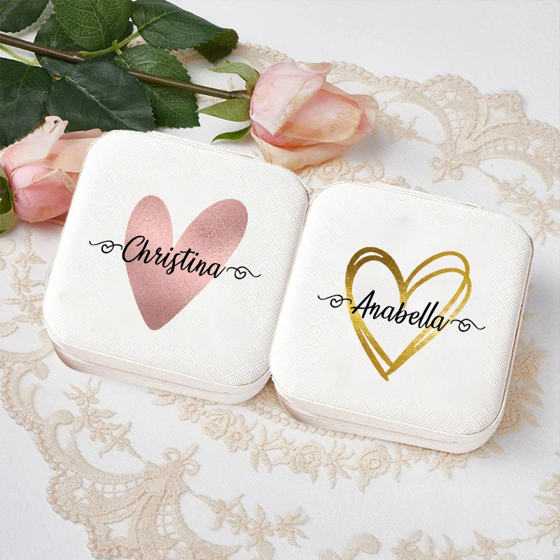 شخصية الحجاب فتاة صندوق مجوهرات اسم مخصص مجوهرات للبنات المسلمات حالة السفر مجوهرات صناديق تخزين هدايا عيد ميلاد احتفالية