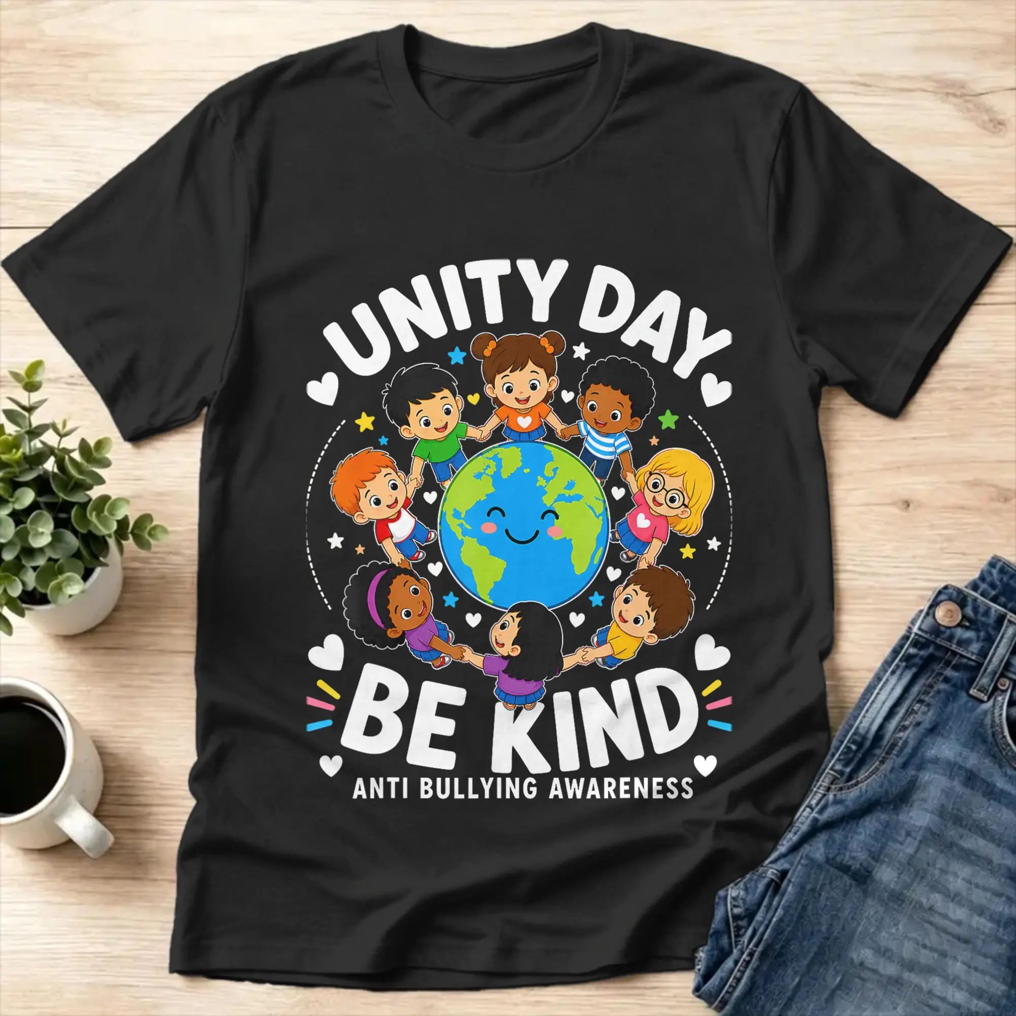 Orange Unity Day Anti Bullying Kindness Be Kind T Shirts Men Novelty T-Shirt Crewneck  Tees Short Sleeve Clothes Plus Size