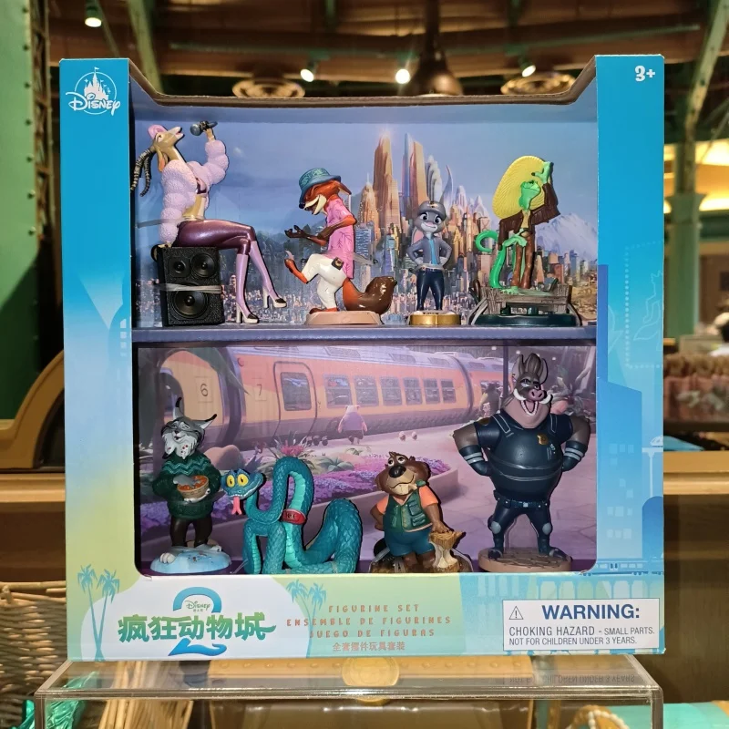

Disney Zootopia 2 Figure Set Judy & Nick With Finnick All Character Collection Gift Box Snake Gary Model Gift Box Collection Toy