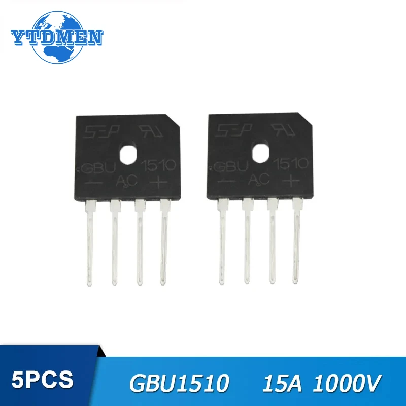 5PCS Diode Bridge Rectifier GBJ1510 GBJ2510 GBJ3510 GBU1510 GBU3510 Rectifiers Kit